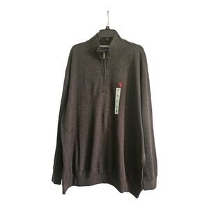 U.S. Polo Association NWT 1/4 Zip Mock Neck Mens BKHT Pullover SZ 2X Big/Tall